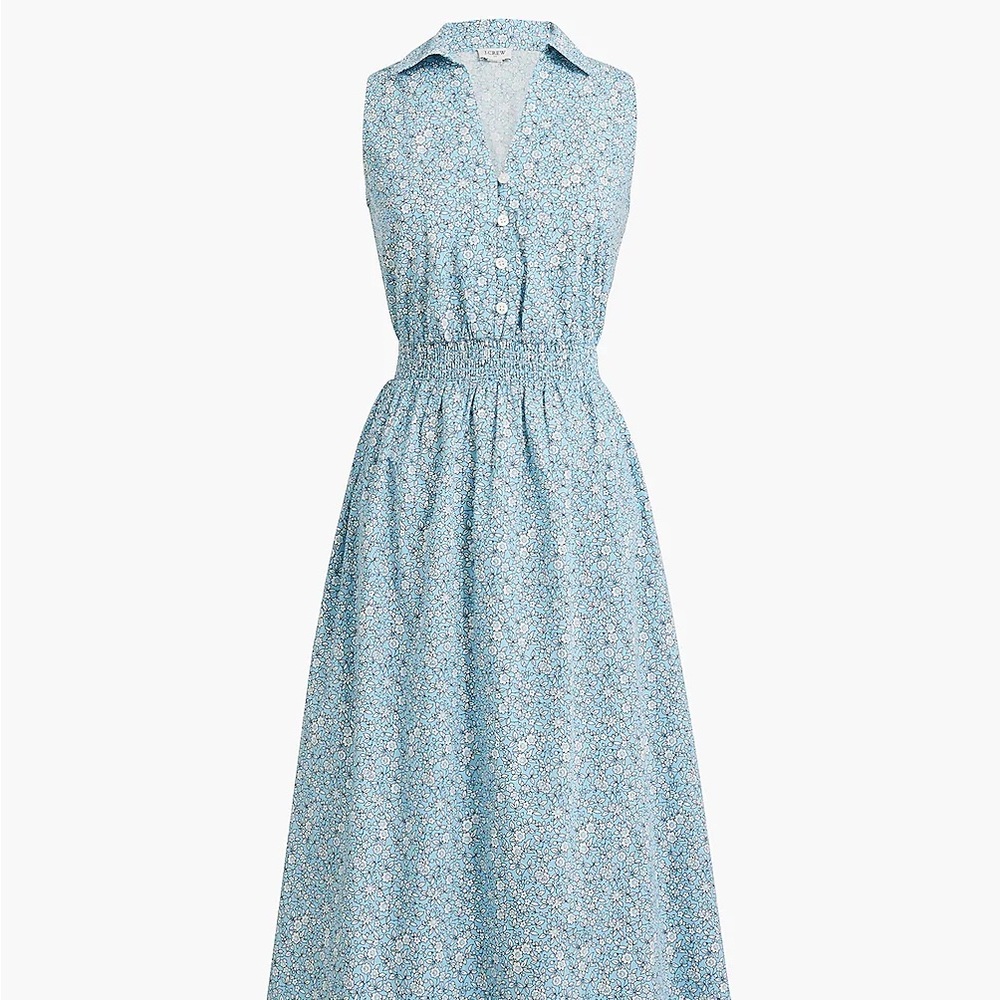 NWT J. Crew Factory Blue Floral Midi Dress